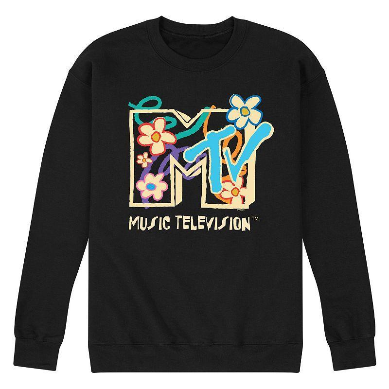 Mens MTV Floral Logo Fleece Sweatshirt Product Image