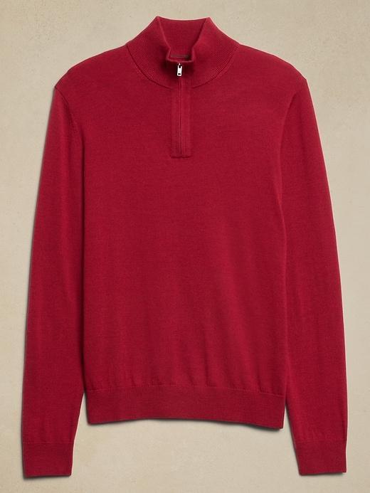 Merino Wool Quarter-Zip Sweater Product Image