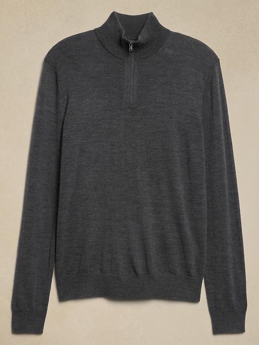 Merino Wool Quarter-Zip Sweater Product Image