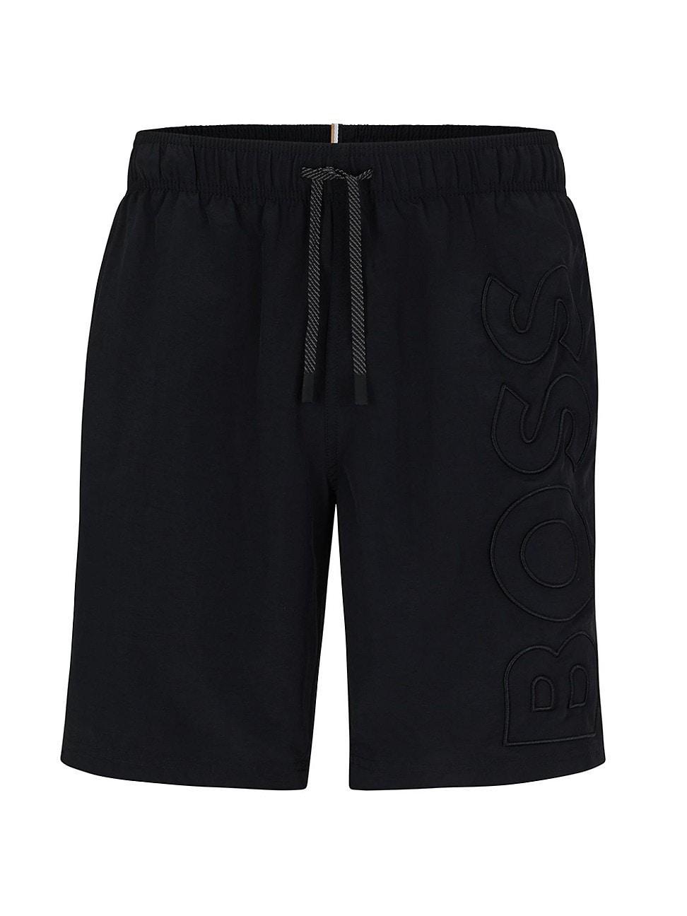 Mens Swim Shorts with Embroidered Logo Product Image