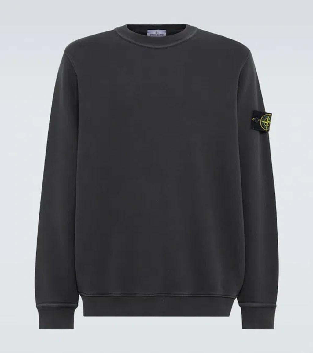 STONE ISLAND Cotton Sweater In Black Product Image