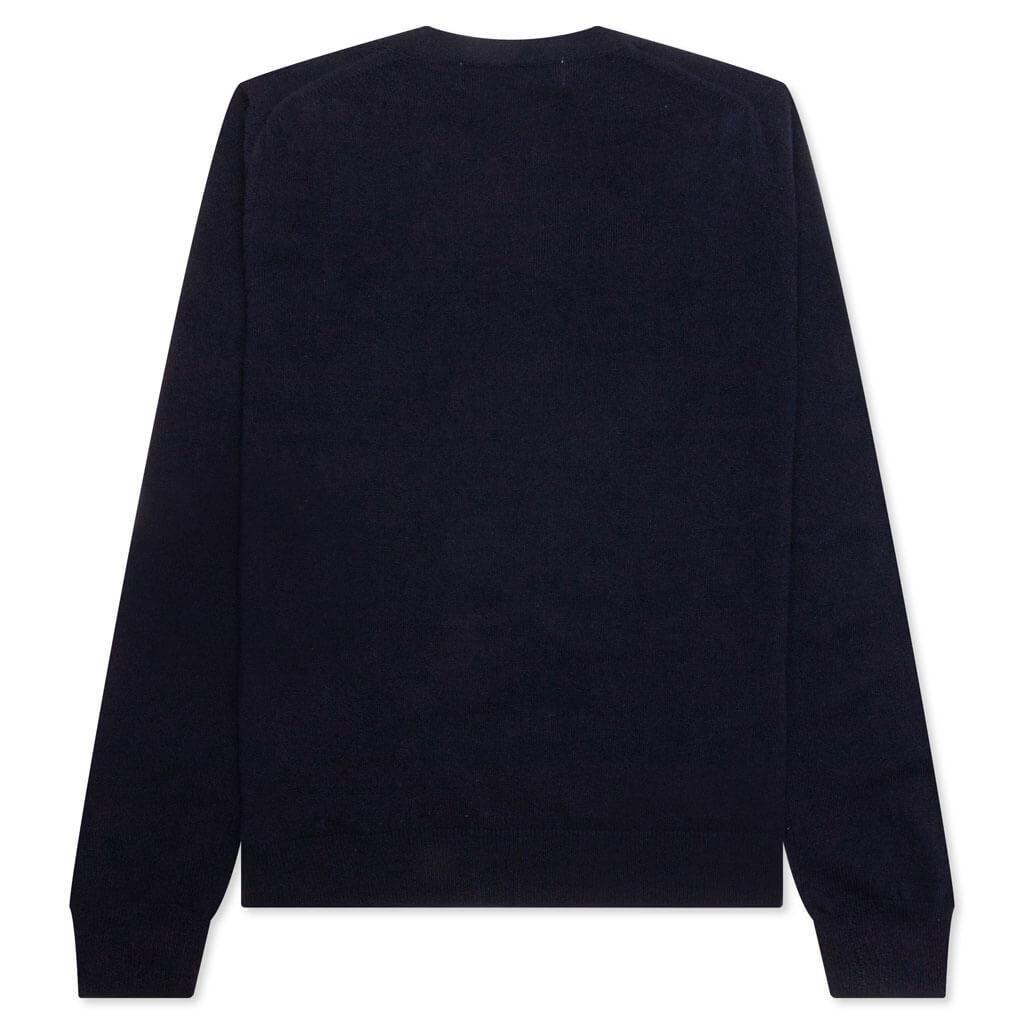 Comme des Garcons PLAY x the Artist Invader Button Cardigan - Navy Male Product Image