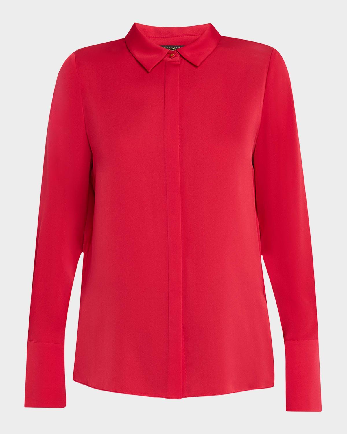 Larissa Split-Cuff Button-Down Blouse Product Image