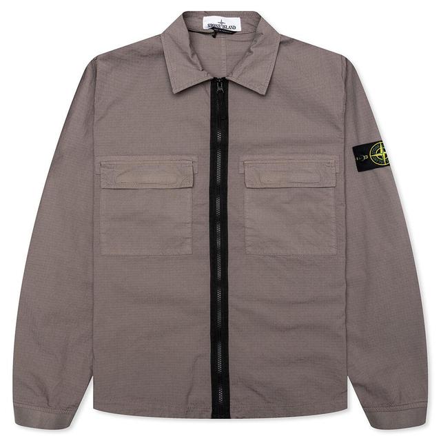 Regular Fit Overshirt - Dove Grey Male Product Image