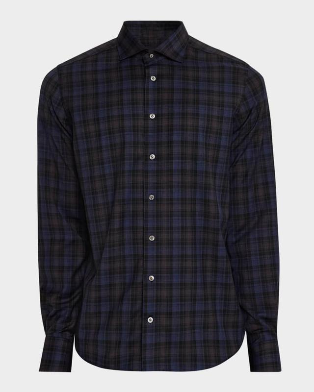 Mens Wool Check Sport Shirt Product Image