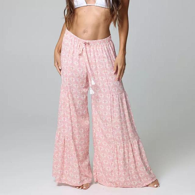 Womens J. Valdi Swim Cover-Up Tiered Pants Product Image