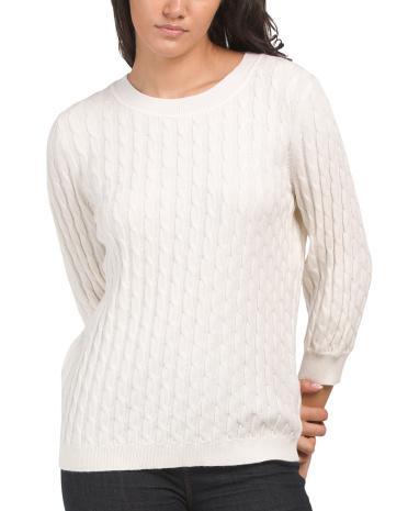 Wool Blend Cable Knit Sweater for Women product image