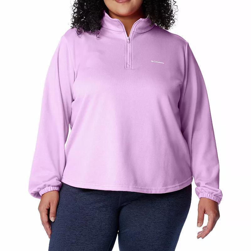 Plus Size Columbia Trek French Terry 1/2-Zip Pullover Sweatshirt, Womens Product Image