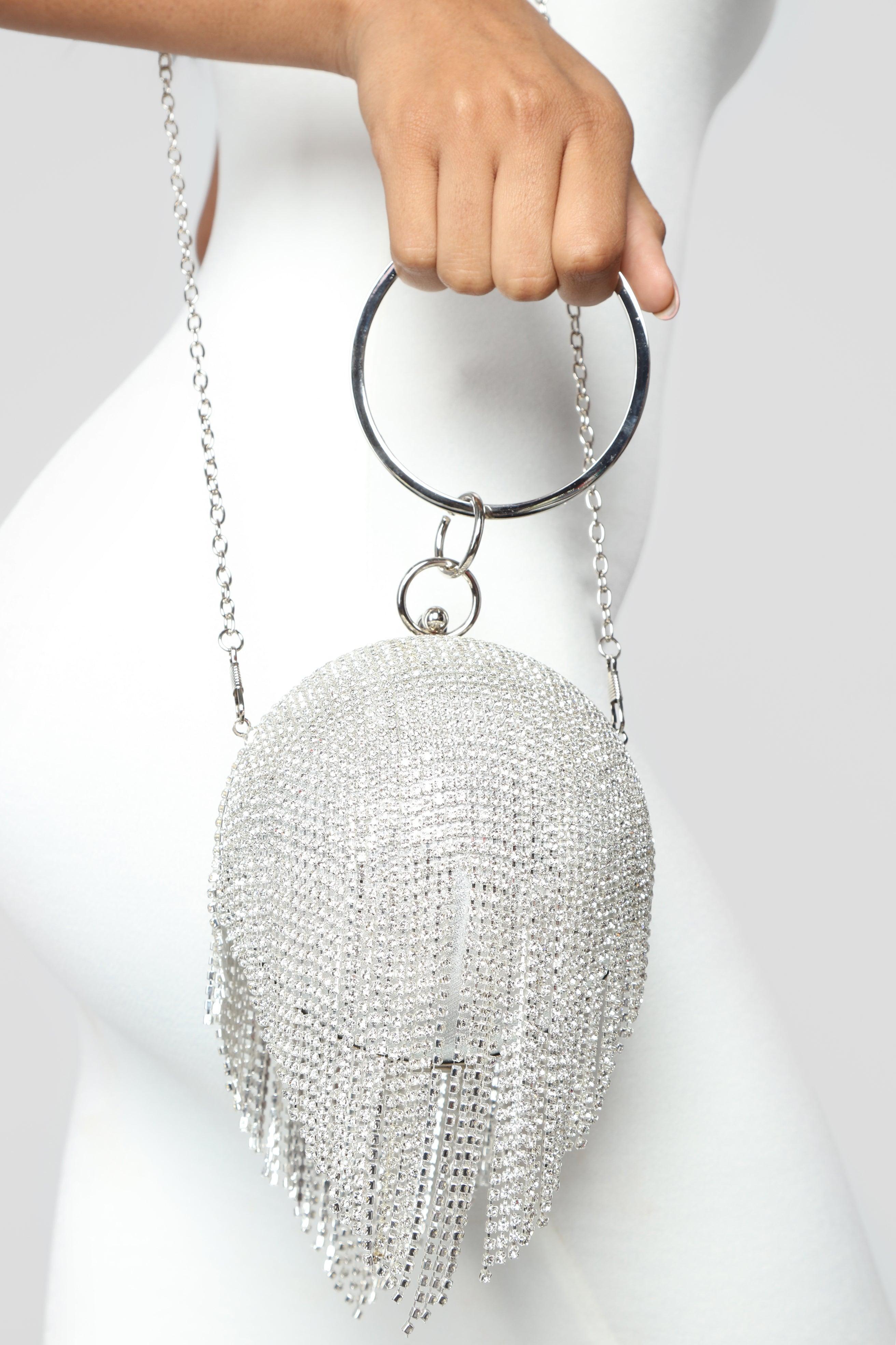 Ball Of A Time Evening Clutch - Silver Product Image