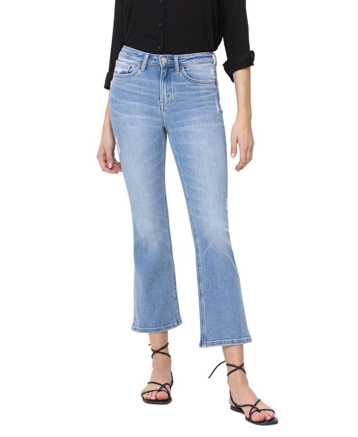 Flying Monkey Womens High Rise Cropped Flare Jeans Product Image