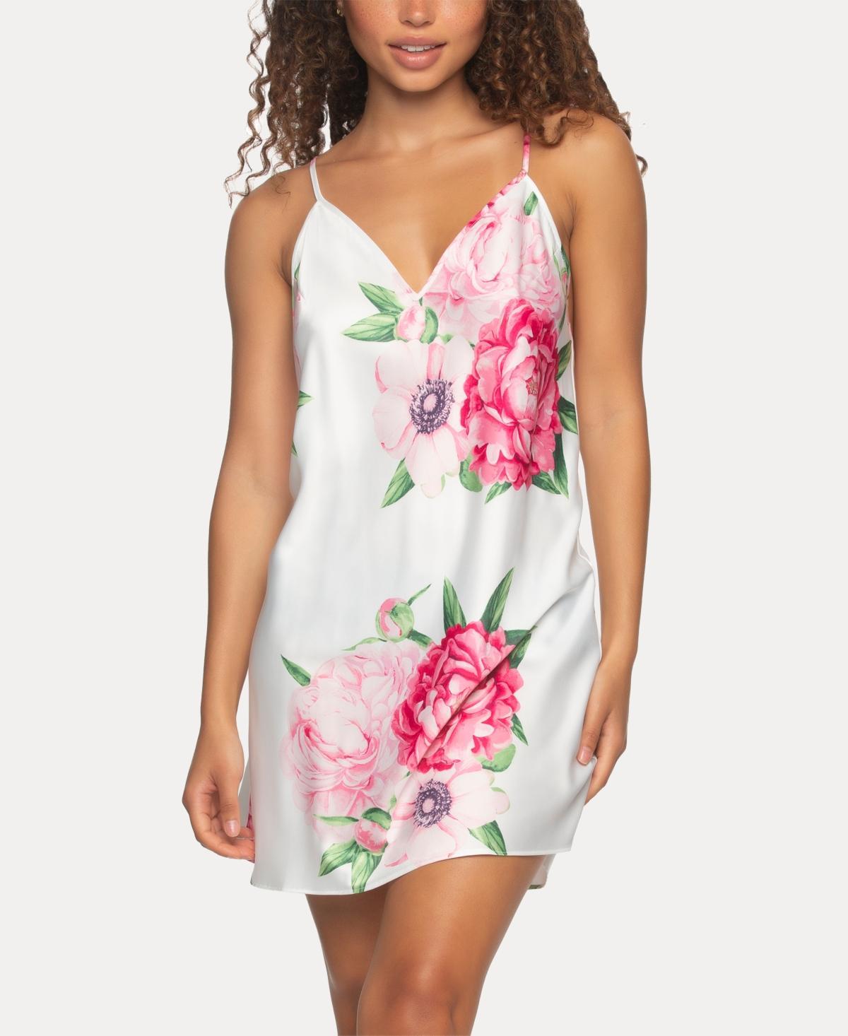 Jezebel Womens Adrienne Printed Satin Chemise Product Image