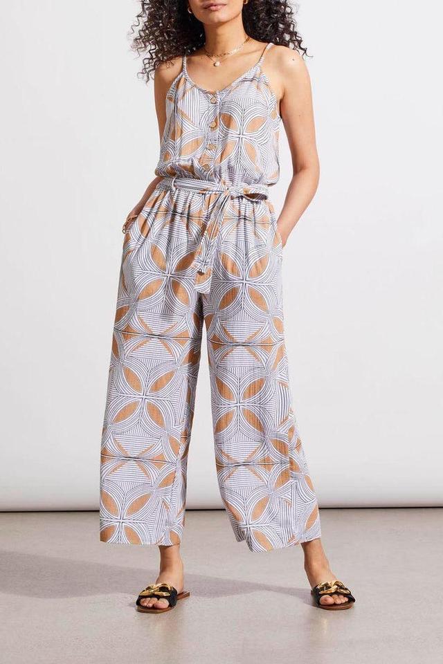 Button Front Jumpsuit- Caramel Product Image