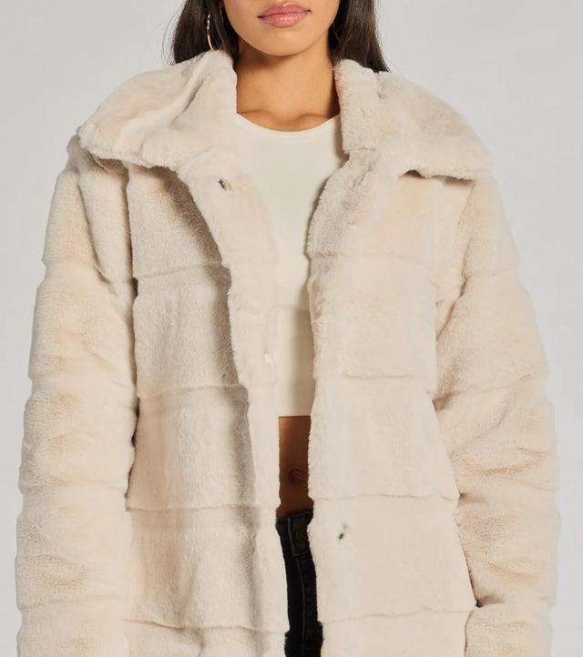 Timeless Glam Faux Fur Trench Coat Product Image