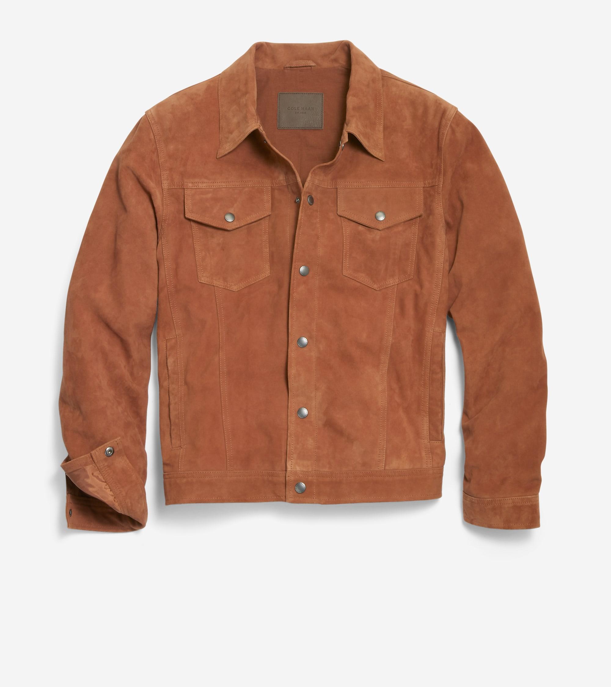 Cole Haan Suede Trucker Jacket Product Image