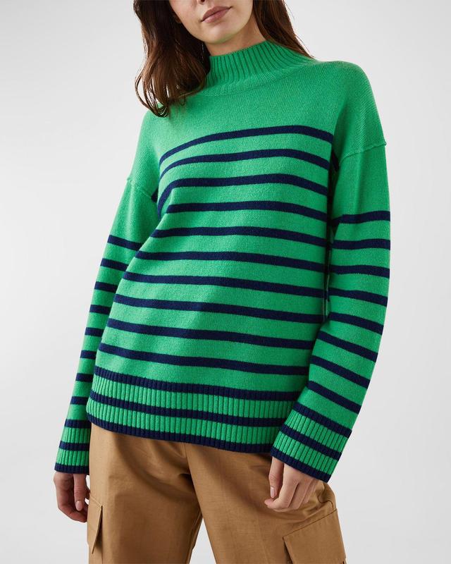 Rails Sasha Stripe Wool & Cashmere Mock Neck Sweater Product Image