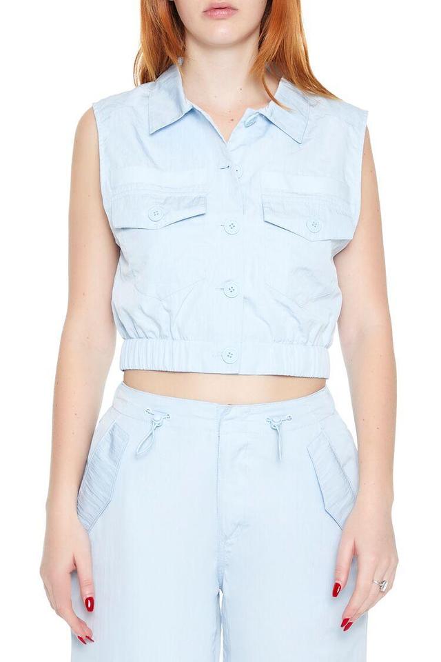 Button-Up Cropped Vest | Forever 21 Product Image