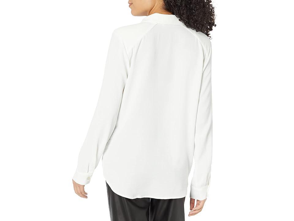 Calvin Klein Long Sleeve Button Front with Collar (Soft ) Women's Clothing Product Image