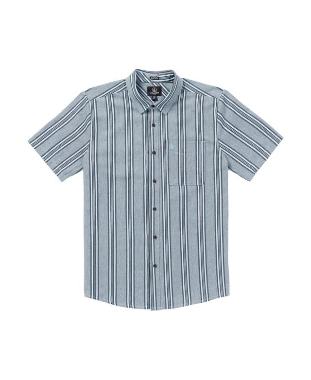 Volcom Mens Newbar Stripe Short Sleeve Shirt Product Image