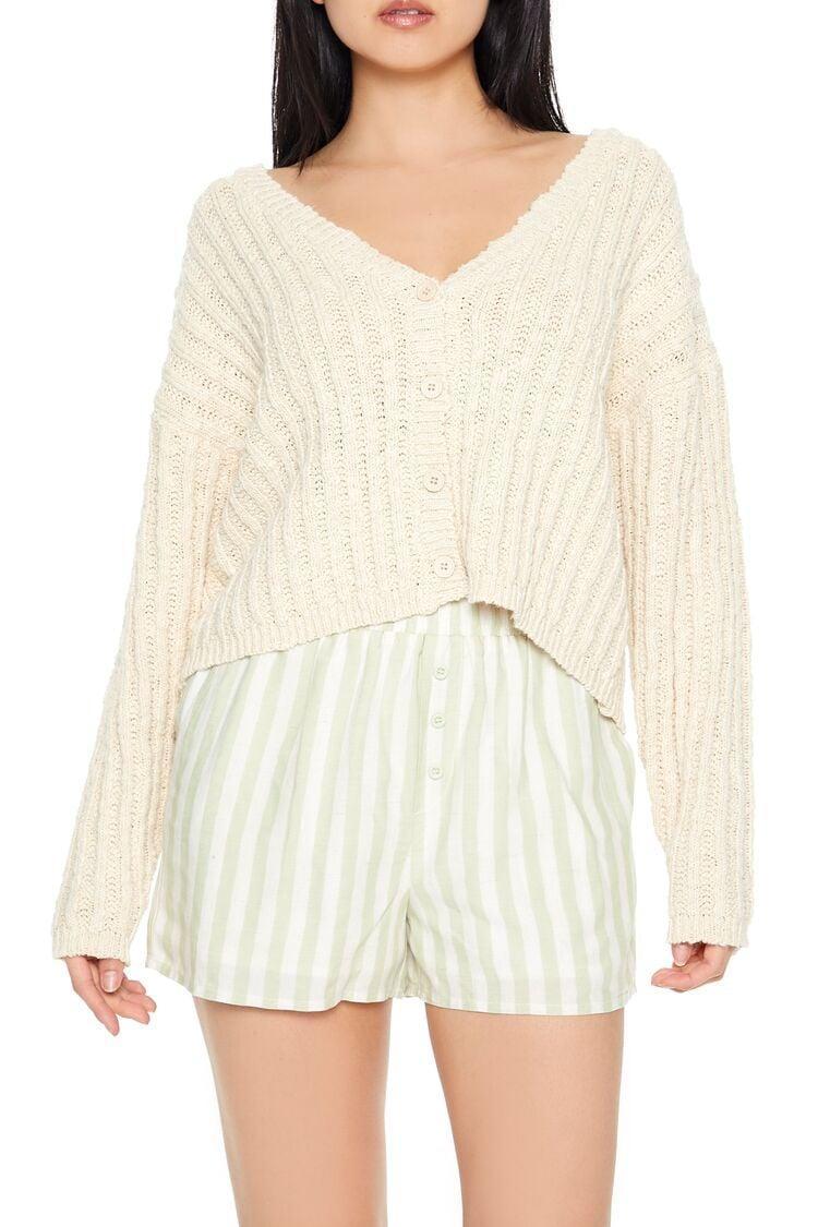 Ribbed Knit Cardigan Sweater | Forever 21 Product Image