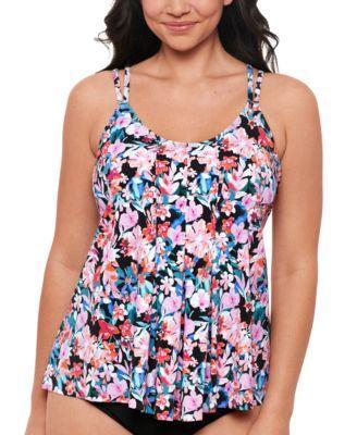 Women's Blushing Pleated Tankini Top, Created for Macy's  Product Image