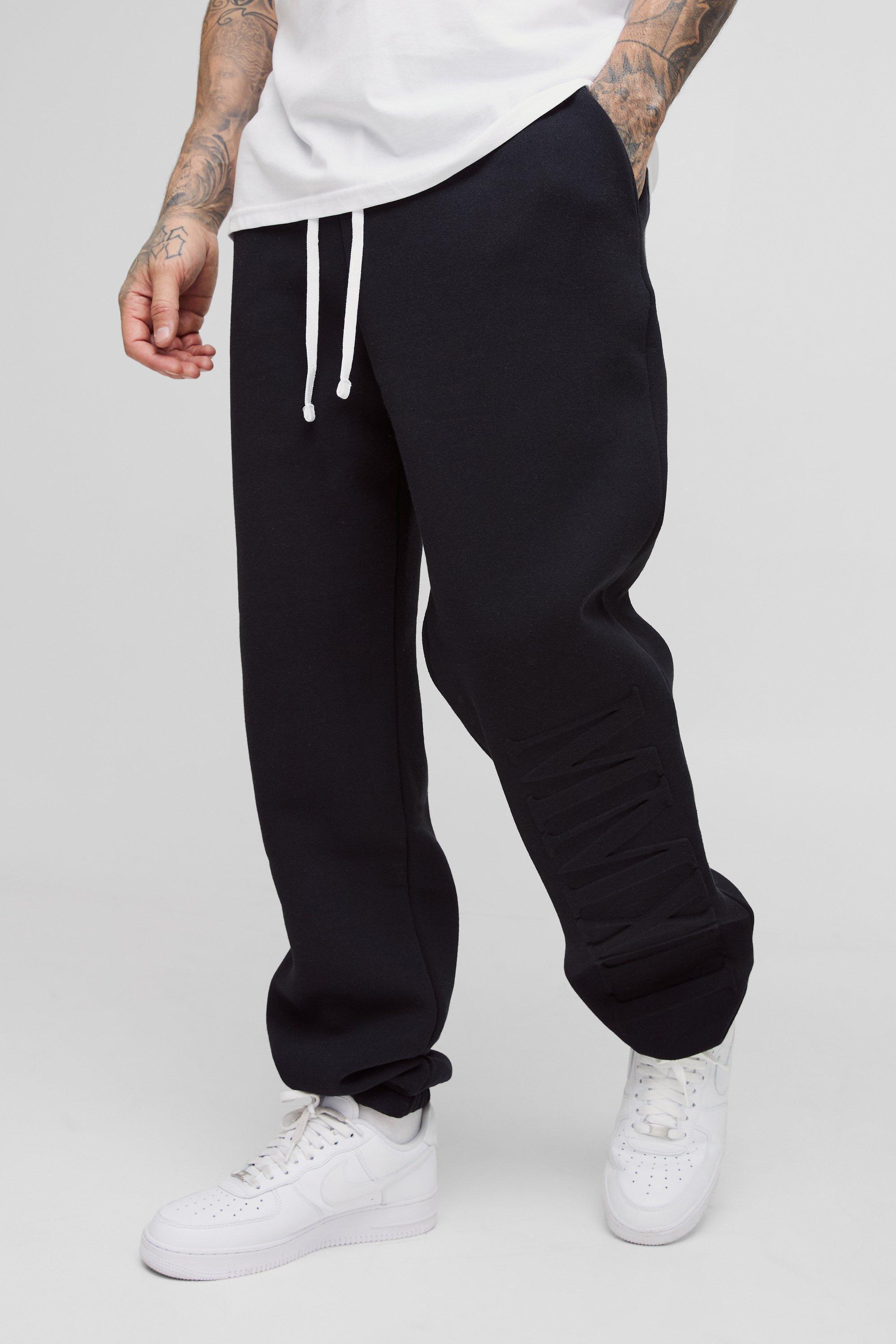 Tall Oversized MMXIII Embossed Sweatpants | boohooMAN USA Product Image