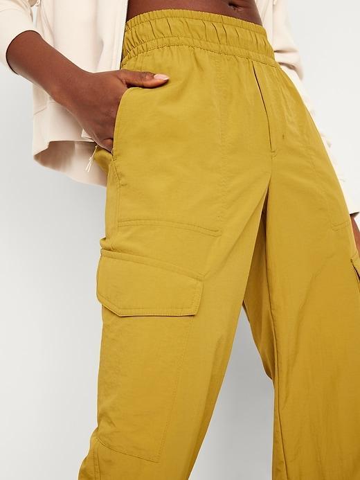 High-Waisted Ankle-Zip Cargo Joggers product image