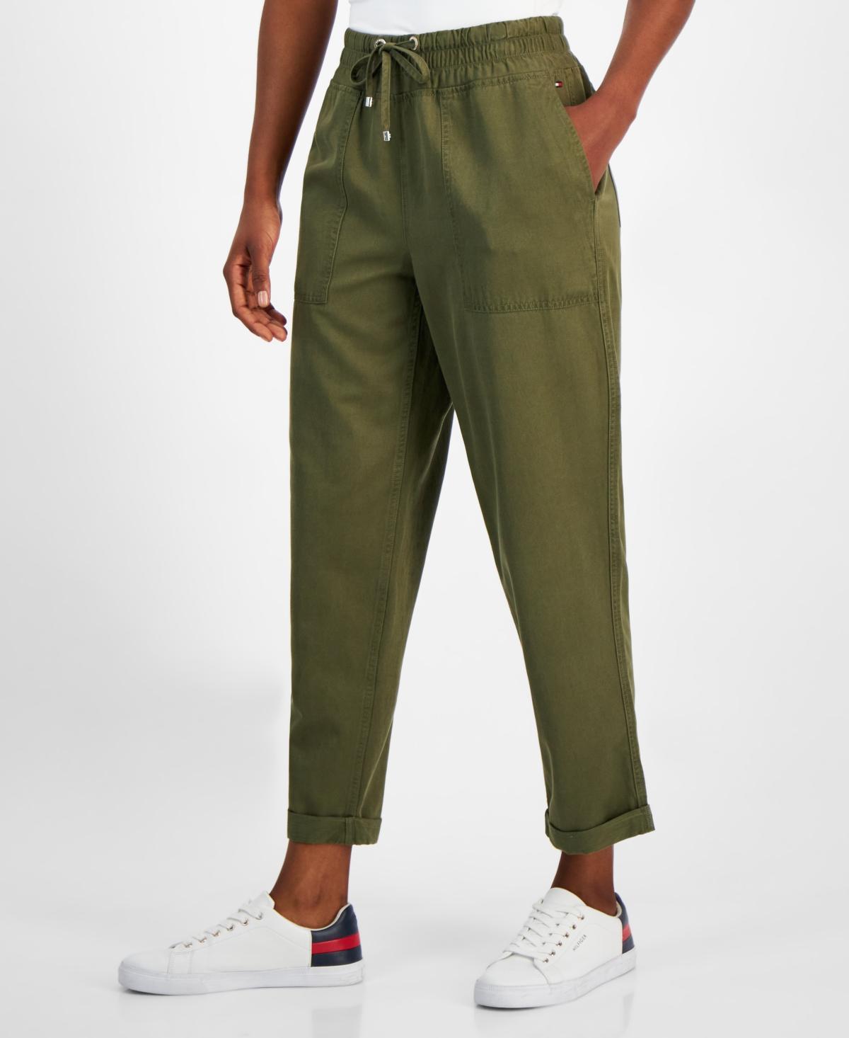 Women's High Rise Cuffed Twill Pants Product Image