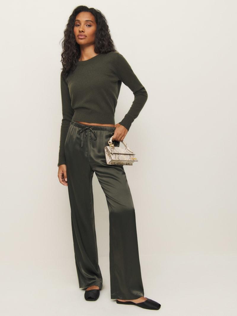 Petites Olina Silk Pant Product Image