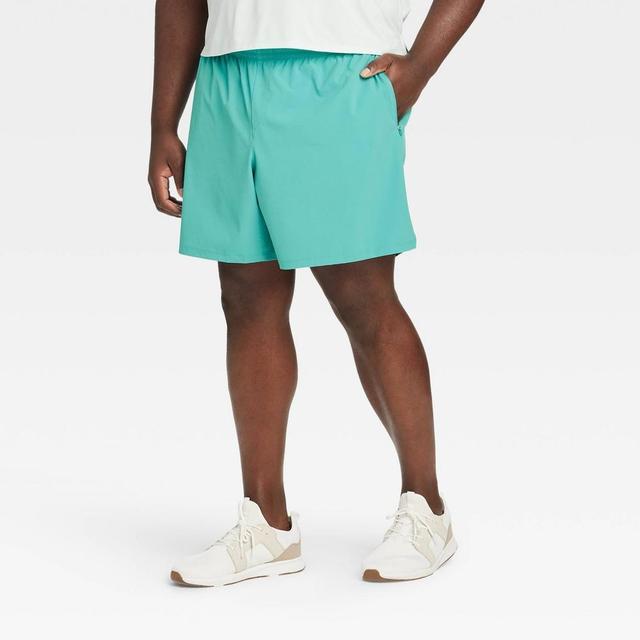 Mens Big Stretch Woven Shorts 7 - All In Motion Turquoise 3XL Product Image