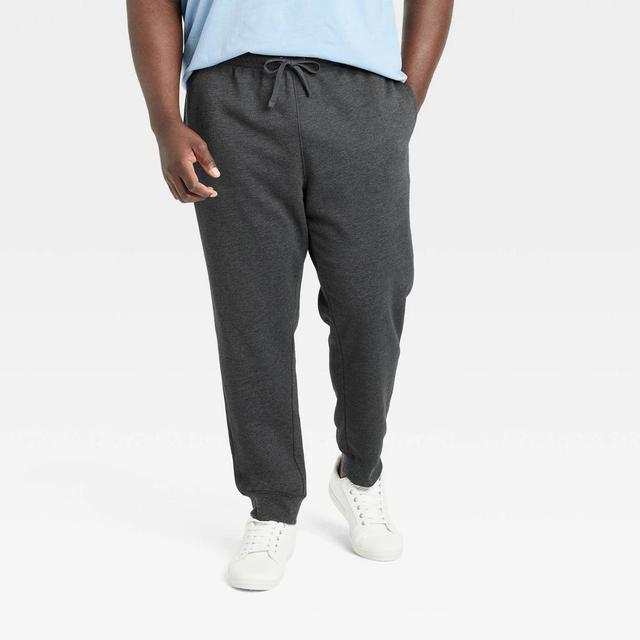 Mens Big & Tall Tapered Fleece Jogger Pants - Goodfellow & Co Charcoal MT Product Image