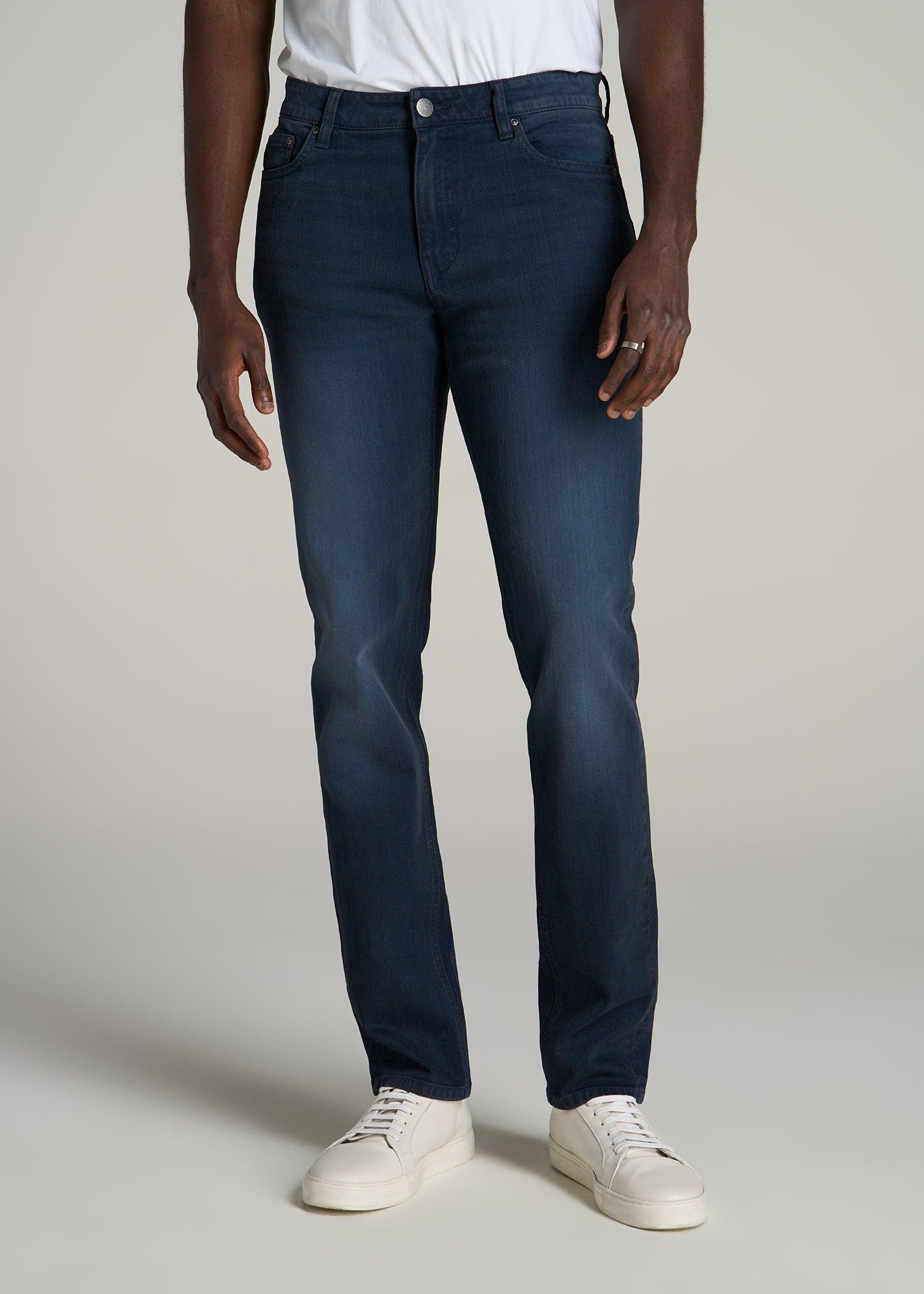 Dylan SLIM-FIT Jeans for Tall Men in Faded Blue Black Product Image