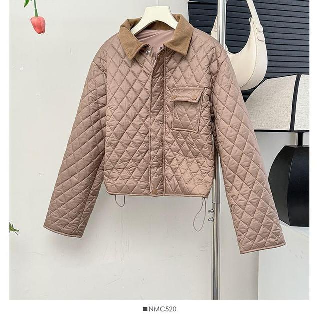 Collared Quilted Jacket Product Image