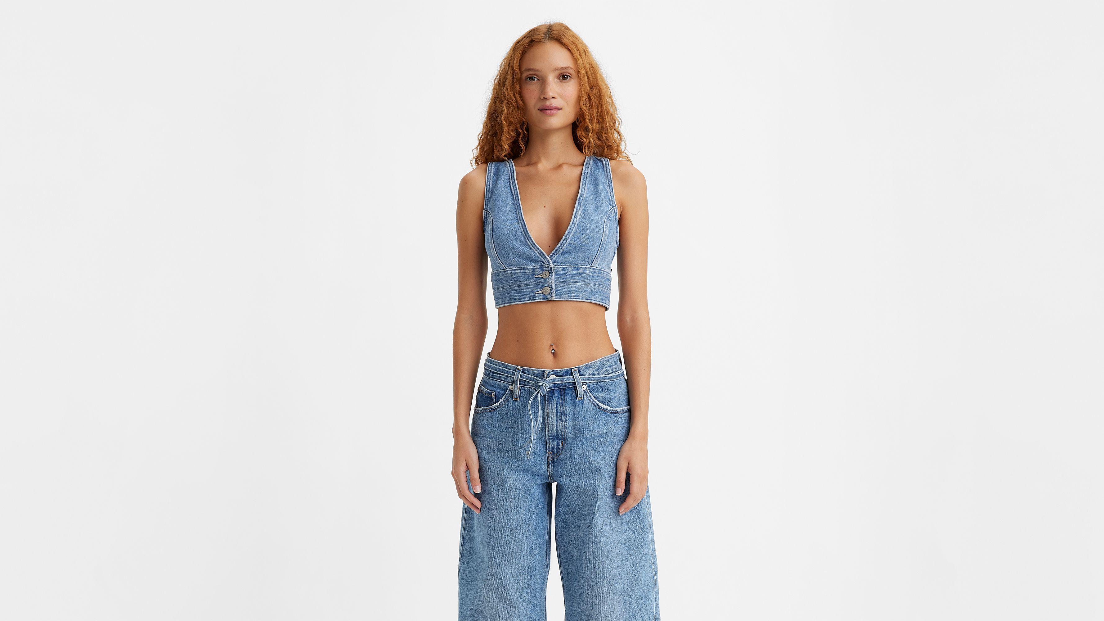 Raine Denim Crop Top Product Image