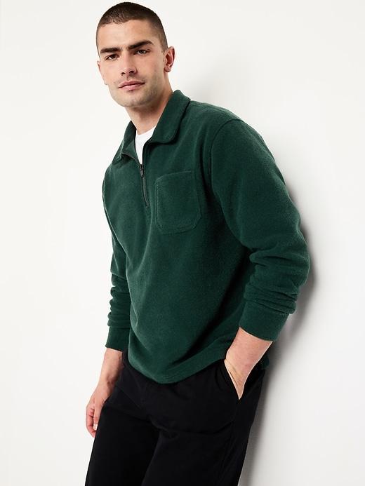 Terry Quarter-Zip Polo Product Image