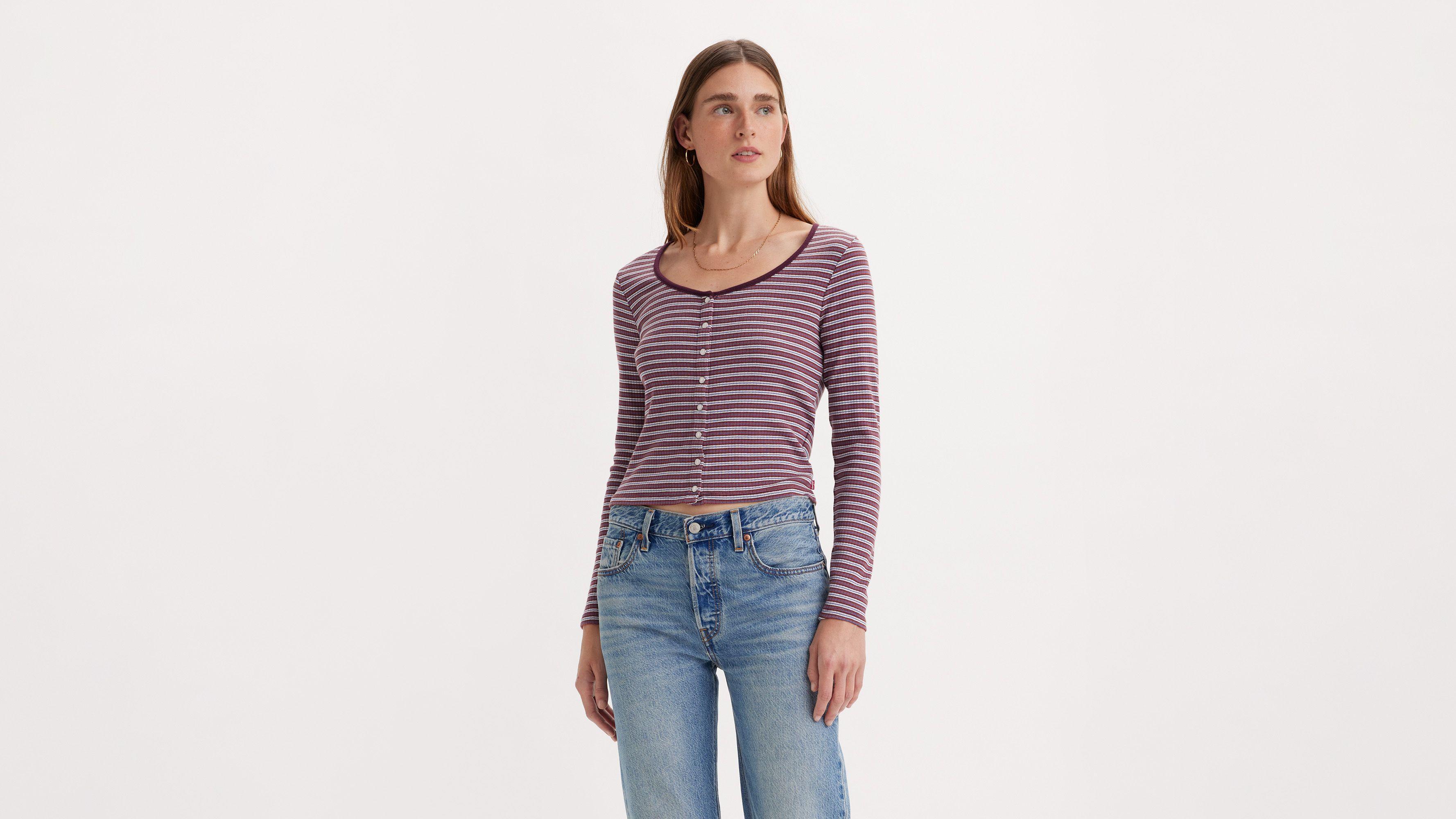 Levi's Sleeve Britt Snap Front Top - Women's Product Image