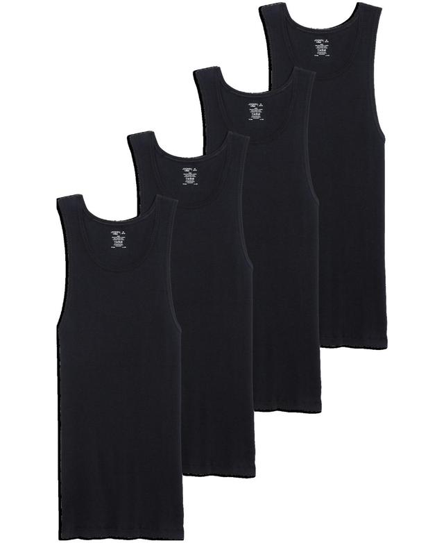 Jockey Mens Cotton A-shirt Tank Top, Pack of 4 Product Image