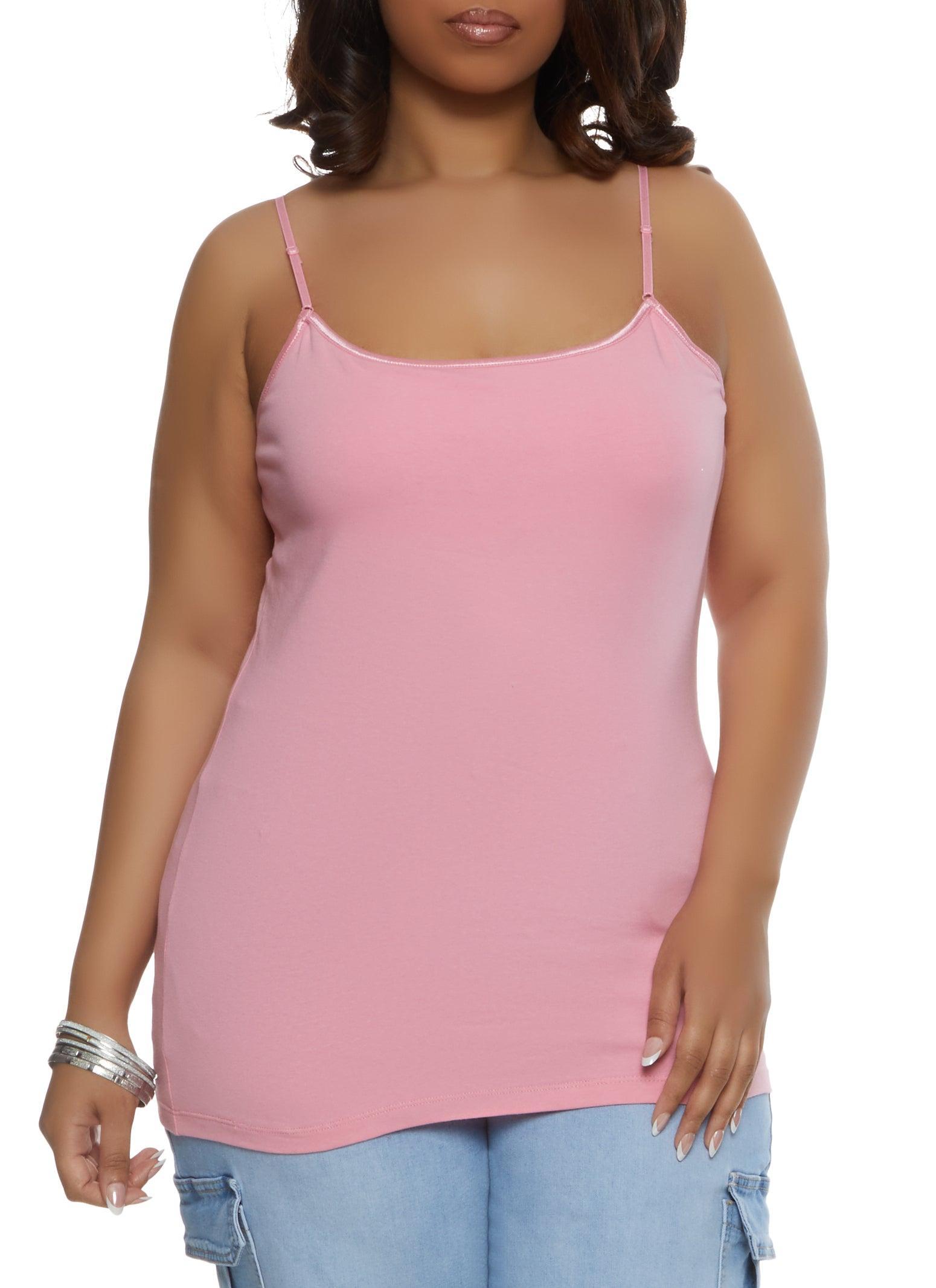 Womens Plus Size Basic Cotton Scoop Neck Cami Product Image