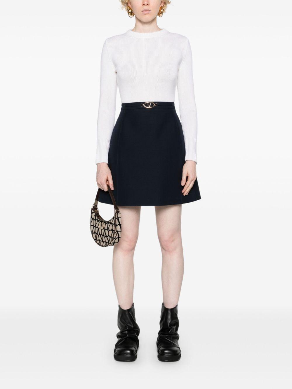 Vlogo A-line Miniskirt In Navy Product Image