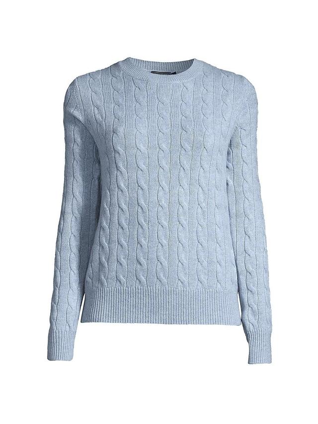 Womens Cashmere Cable-Knit Sweater Product Image