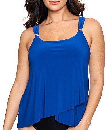 Solid Razzle Dazzle Underwire Tankini Top Product Image