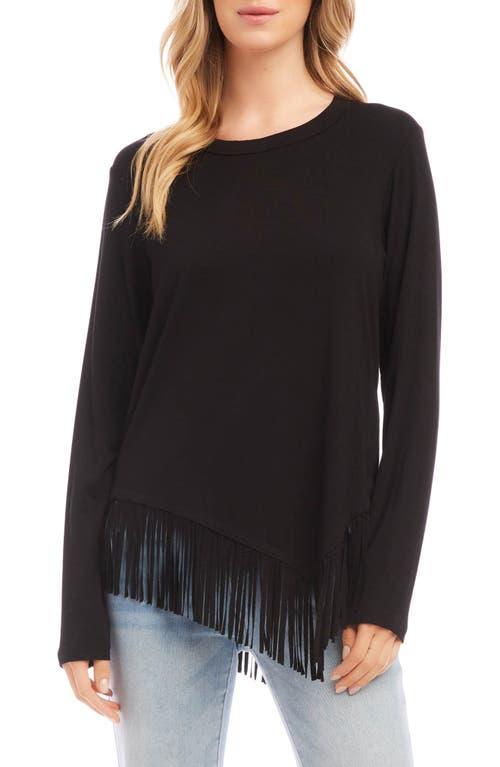 Karen Kane Asymmetric Fringe Top Product Image