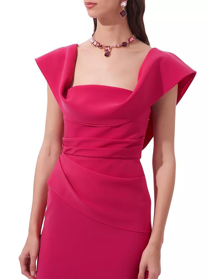 Ruched Square-Neck Gown Product Image