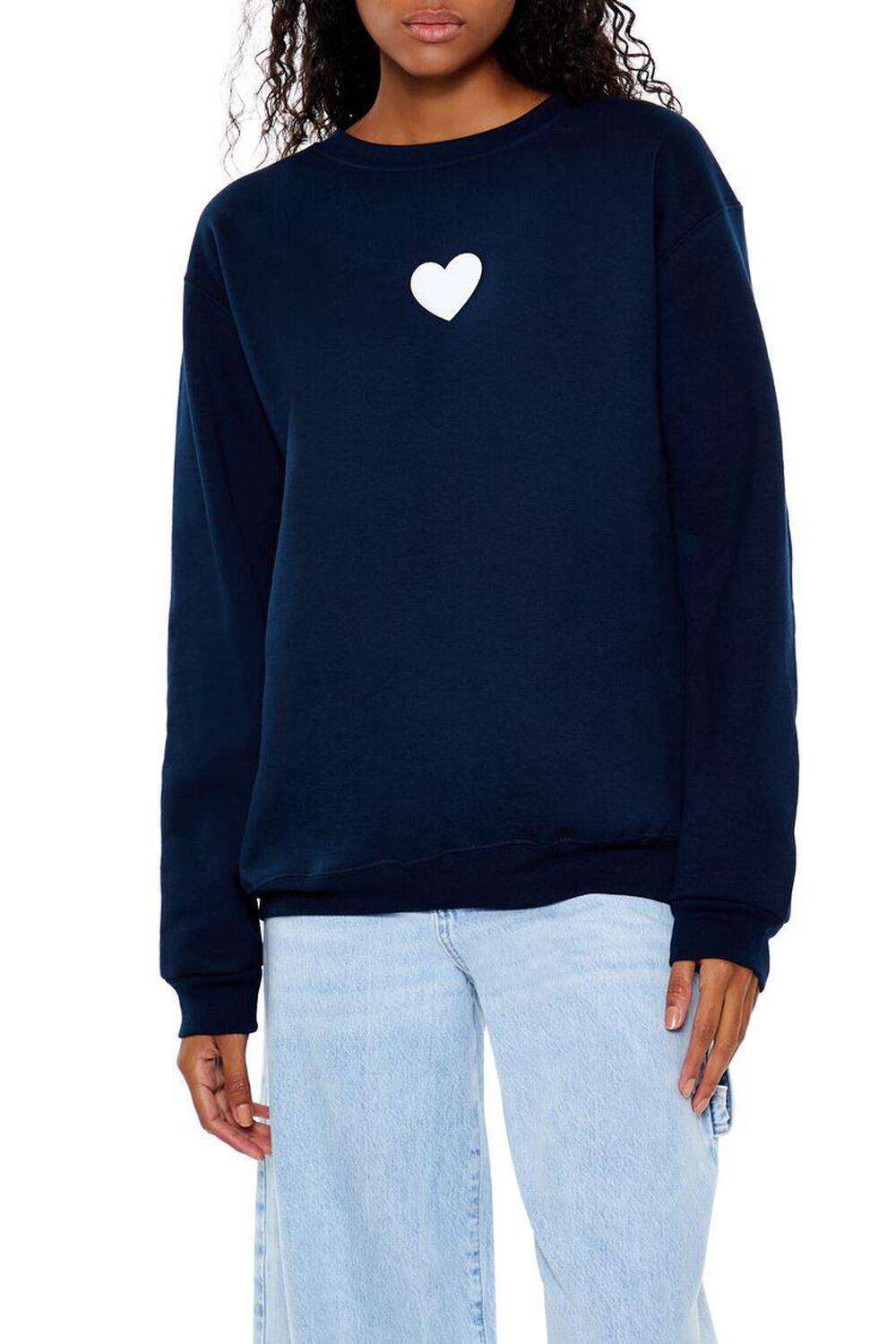 Heart Graphic Fleece Pullover | Forever 21 Product Image