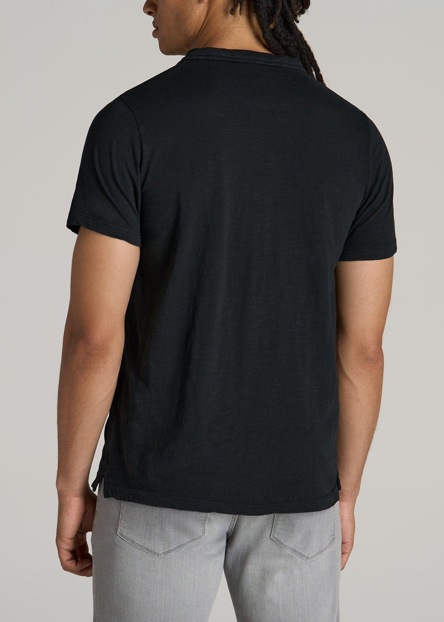 Slub Men's Tall Polo Shirt in Black Product Image