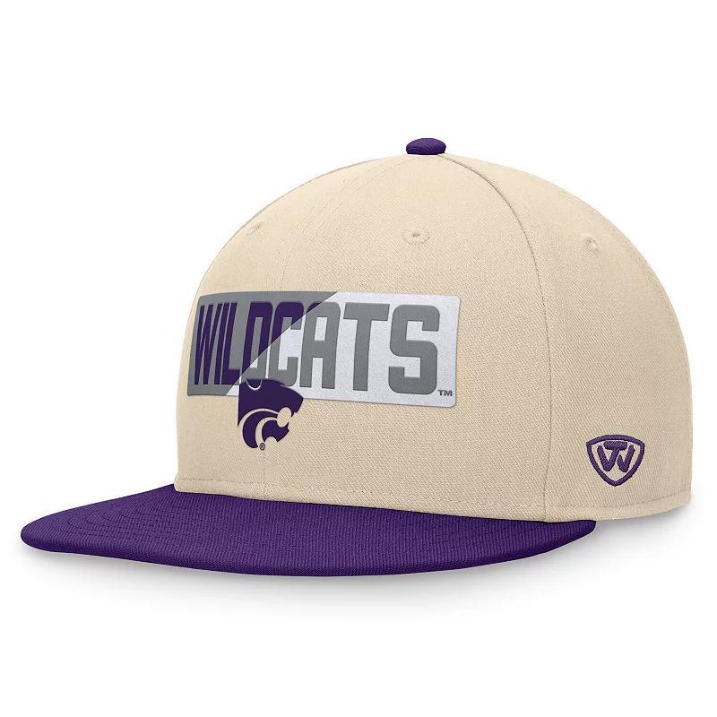 Mens Top of the World Khaki Kansas State Wildcats Goalaso Snapback Hat Product Image