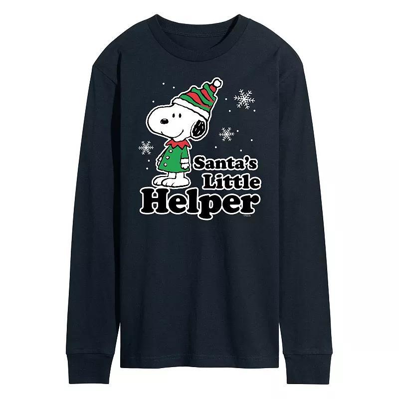 Mens Peanuts Santas Little Helper Long Sleeve Tee Product Image