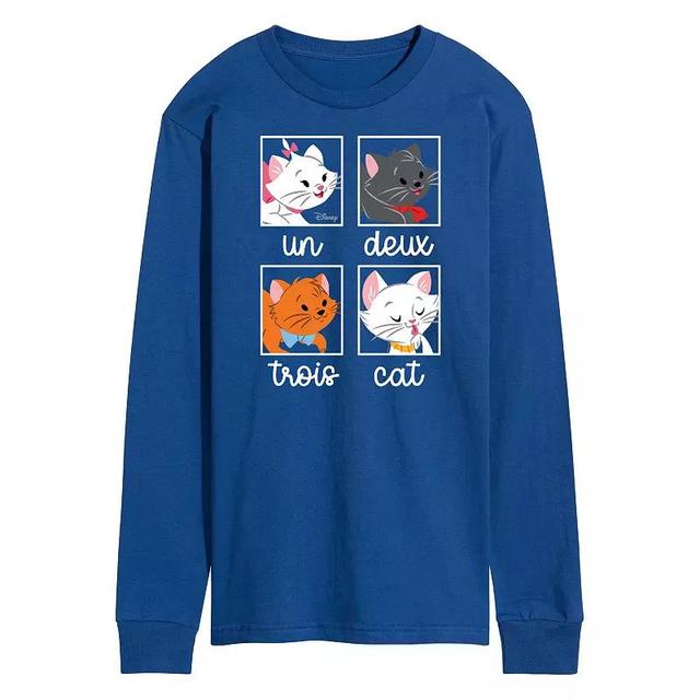 Disneys The Aristocats Mens Un Deux Trois Cat Long Sleeve Graphic Tee Product Image