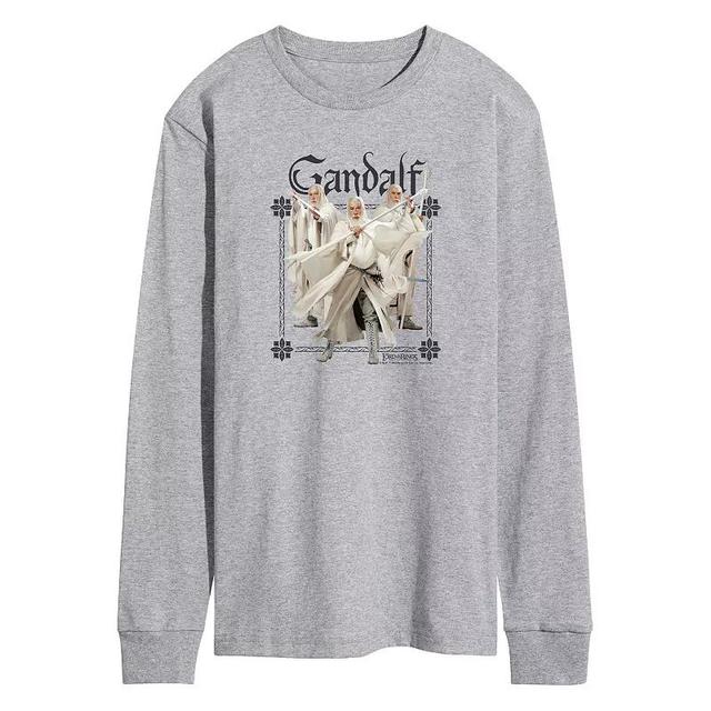 Mens Lord Of The Rings Gandalf The White Long Sleeve Graphic Tee Grey Gray Product Image