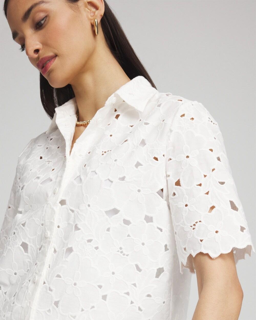 Black Label™ Lace Button Up Top Product Image