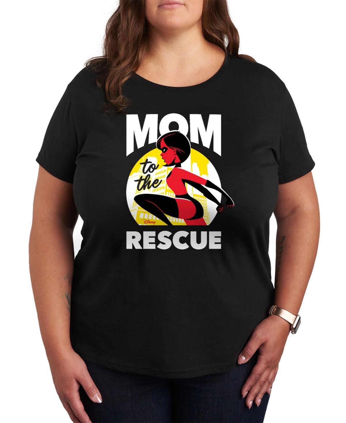 Disney / Pixars The Incredibles Plus Mom Rescue Graphic Tee, Womens Grey Royal Blue Product Image